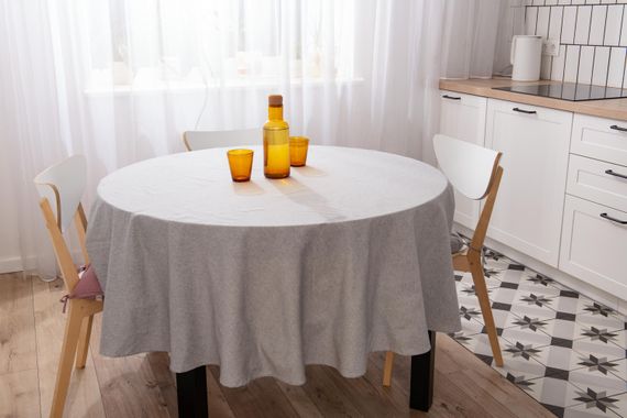 Скатертина Ardesto Oliver, D-136см, 100% бавовна, сірий (ART10OD) | Зображення 4