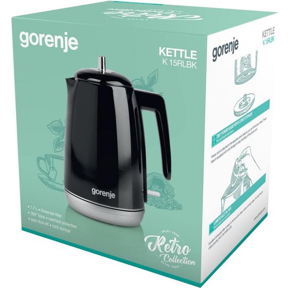 Електрочайник Gorenje K15RLBK | Зображення 2