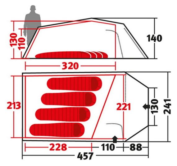 Намет Wechsel Tempest 4 ZG Green (231053) (DAS301738) | Зображення 8