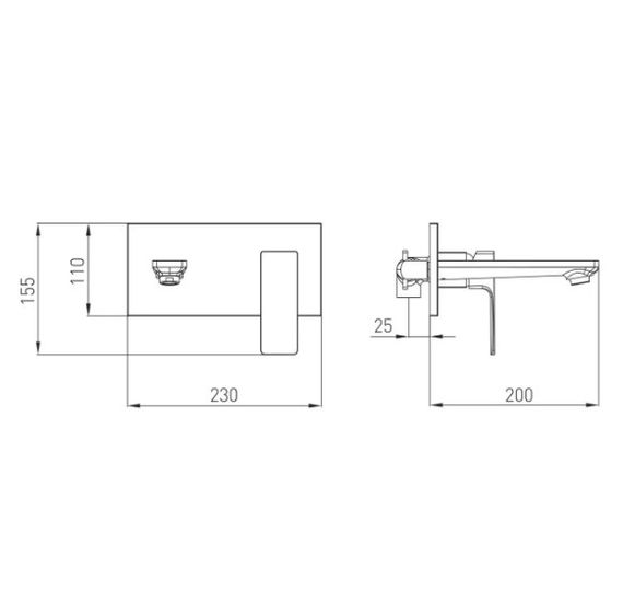 Змішувач для раковини WEZER PRO10-02-BLACK | Зображення 1