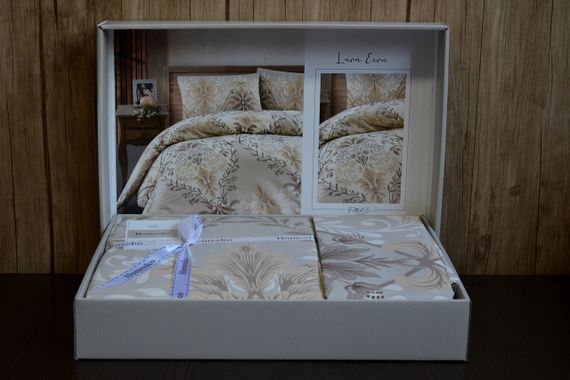 Постільна білизна First Choice Homesko Ranforse 200 х 220 см Lara Ekru | Зображення 1