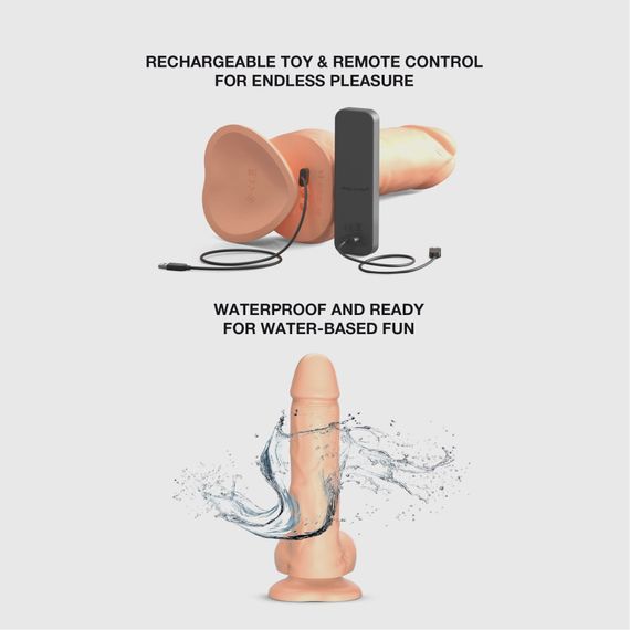 Фалоімітатор з вібрацією і ротацією Strap-On-Me Rotating & Vibrating Realistic Dildo - L - Vanilla, Бежевий | Зображення 2