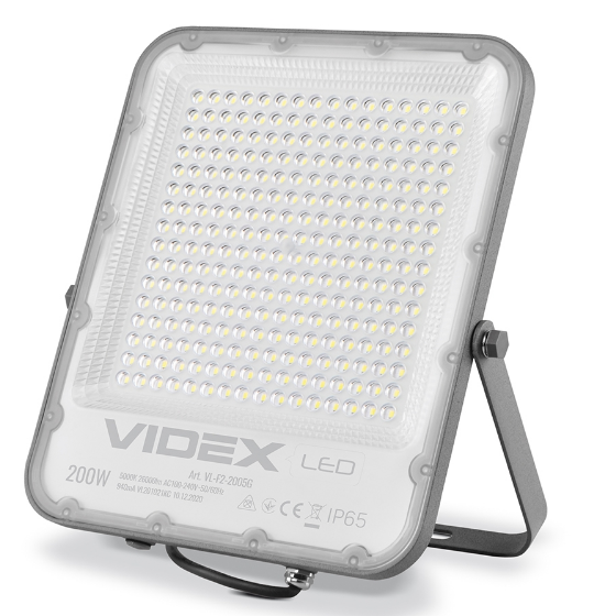 LED Прожектор 200W 5000К 220V VL-F2-2005G Videx | Зображення 1