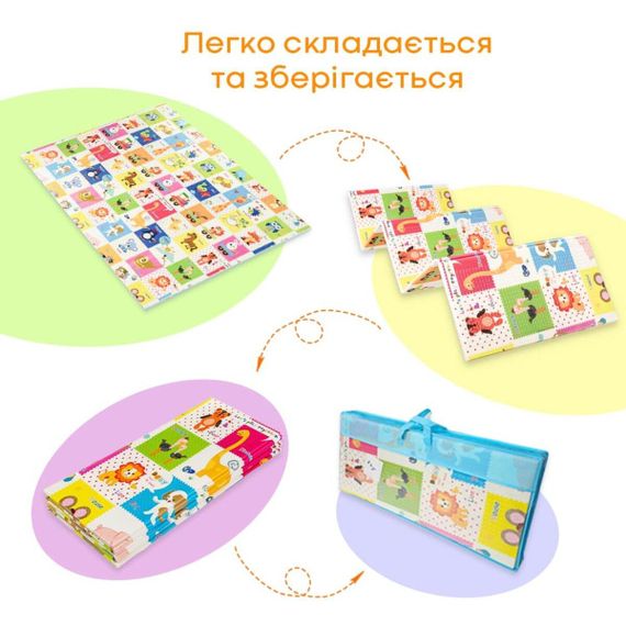 Развивающий термоковрик детский 180х200х0.8см "Ростомер | Животные с словами" (266) SW-00000893 | Зображення 5