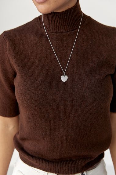 Жіноча в'язана американка - коричневий цвет, ONE SIZE (є розміри) | Зображення 3