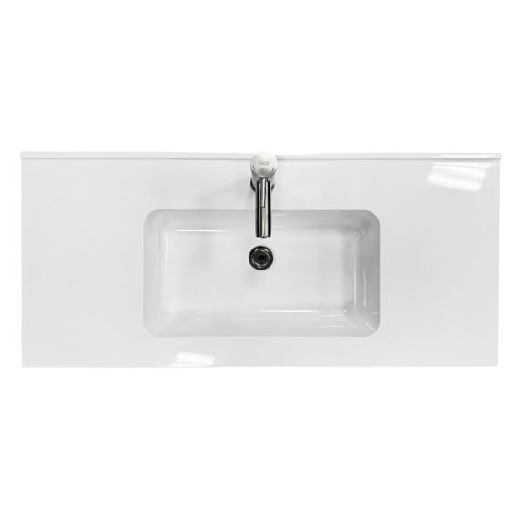 Раковина накладна Adamant FLATE 100, прямокутна, з сифоном Click-Clack + змішувач (4824296207601) | Зображення 2