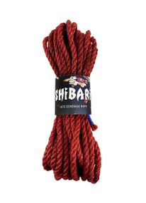 Джутова мотузка для шібарі Feral Feelings Shibari Rope, 8 м червона Sex Aura