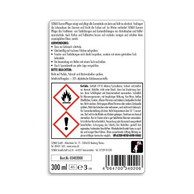 Автомобильный очиститель Sonax Gummipfleger 300 мл (340200) | Зображення 1