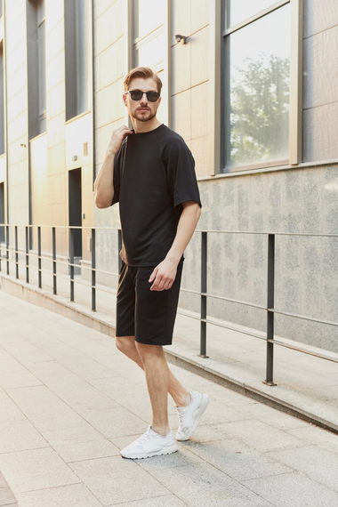 Комплект Оверсайз літо чорний S M | Зображення 3