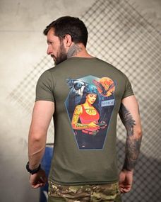 Тактична потоотводна футболка Покровськ oliva ПП4680