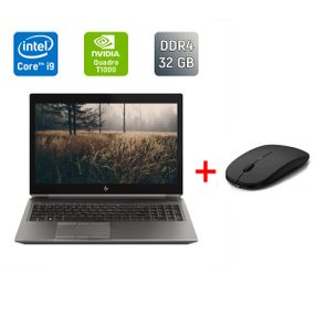 Ноутбук Б-клас HP zBook 15 G6 / 15.6" (3840x2160) IPS / Intel Core i9-9880H (8 (16) ядер по 2.3 - 4.8 GHz) / 32 GB DDR4 / 128 GB SSD + 500 GB HDD / nVidia Quadro T1000, 4 GB GDDR5, 128-bit / WebCam б/в+Подарунок Бездротова миша USB