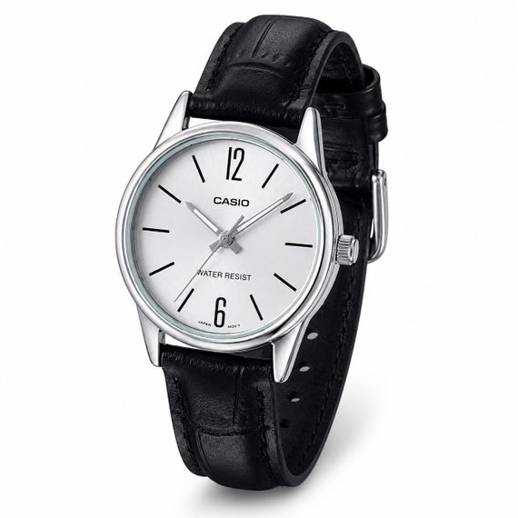 Жіночий годинник Casio LTP-V005L-7B з шкіряним ремінцем та класичним дизайном