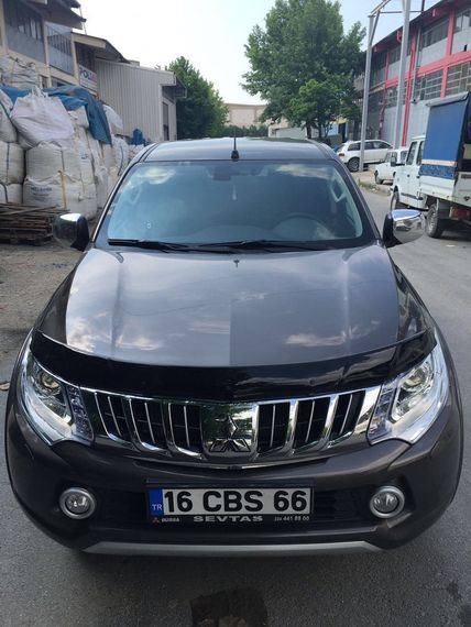 Дефлектор капоту (2015-2019, EuroCap) для Mitsubishi L200 рр | Зображення 9