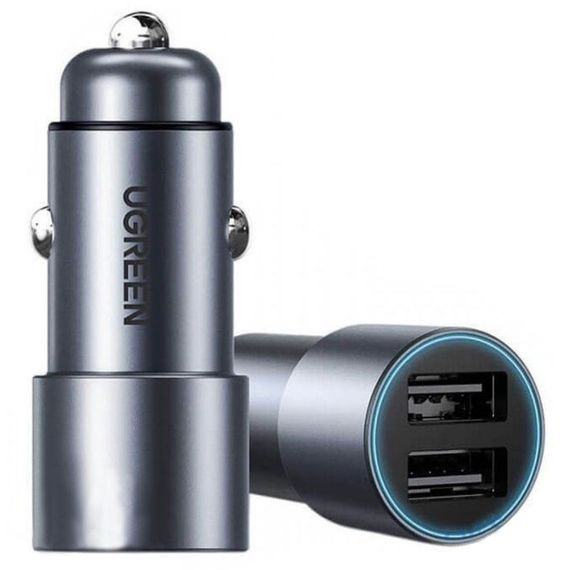 Автомобильное зарядное устройство Ugreen CD130 Dual USB Car Charger 24Вт 2.4A | Зображення 1