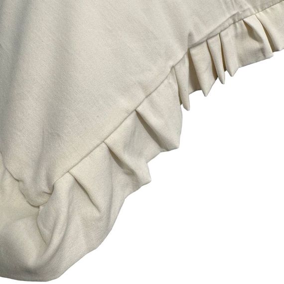 Наволочка декоративна SoundSleep Stonewash Milk 45х45 см з рюшами (94331813) | Зображення 4