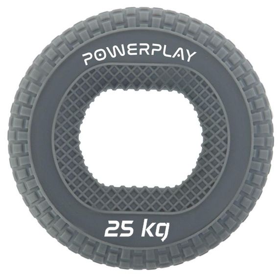 Еспандер кистьовий силіконовий PowerPlay PP-4333 Hand Grip Large 25 кг (Сірий)