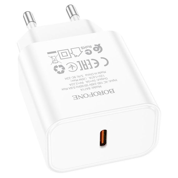 МЗП Borofone BA71A PD20W (1USB-C) Білий