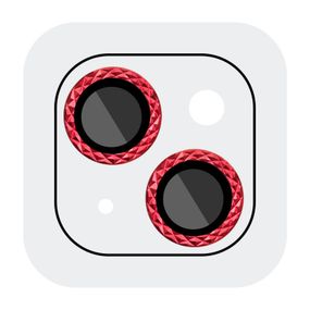 Захисне скло Metal Shine на камеру (у упак.) для Apple iPhone 15 (6.1") / 15 Plus (6.7") Червоний / Red