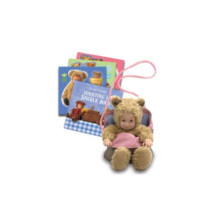 Пупс Anne Geddes набор Маленький Медвежонок с сумкой и стикерами 23 см (21071AG) | Зображення 1