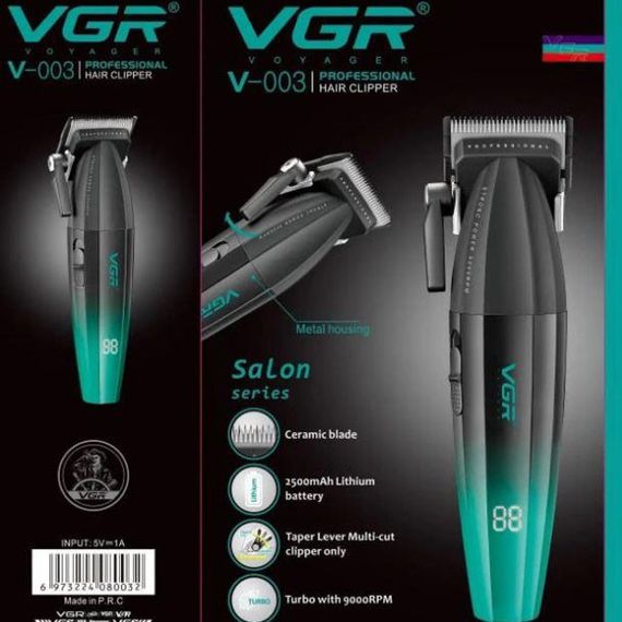 Машинка для стрижки волосся акумуляторна Professional Turbo з різними насадками VGR V-003 | Зображення 5