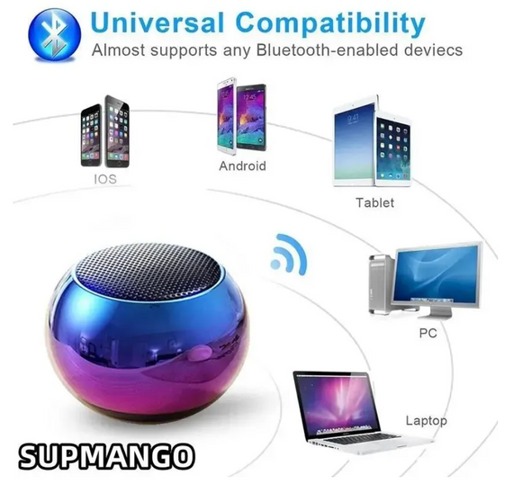 M3 Flash Бездротовий Bluetooth-динамік Портативний маленький сталевий, Металевий важкий сабвуфер | Зображення 1