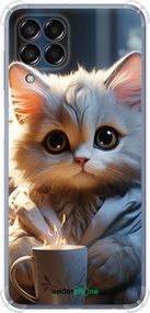 Чохол на Samsung Galaxy M33 M336B Білий кіт "5646sp-2633-2448"