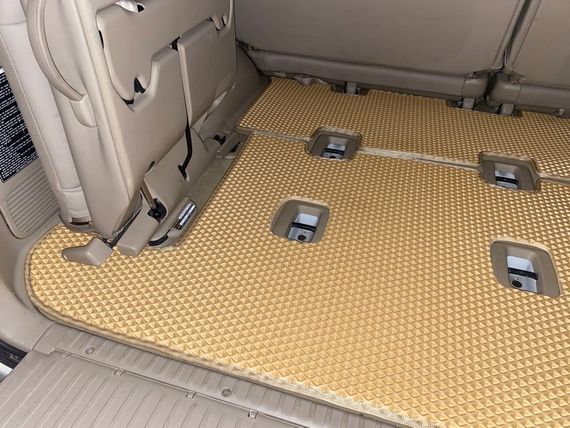 Килимок багажника 2 шт Бежевий (EVA, 7 місць) для Toyota Land Cruiser 100 | Зображення 2