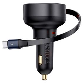 АЗУ Baseus Enjoyment Pro 60W (1USB-C) + выдвижной кабель Type-C (C00057802111-01) Cluster Black