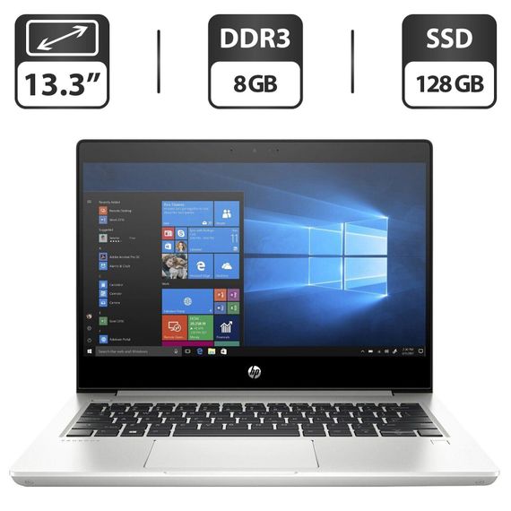 Ультрабук Б-класс HP ProBook 430 G6 / 13.3" (1366x768) TN / Intel Core i3-8145U (2 (4) ядра по 2.1 - 3.9 GHz) / 8 GB DDR3 / 128 GB SSD / Intel UHD Graphics / WebCam / HDMI б/у