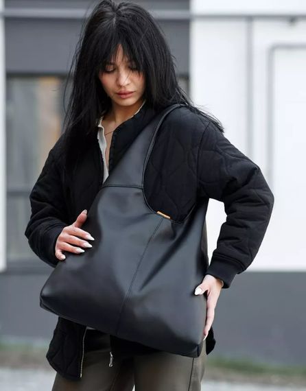 Сумка жіноча Sambag HOBO M чорний 35 х 40 х 8 см (53200129) | Зображення 3