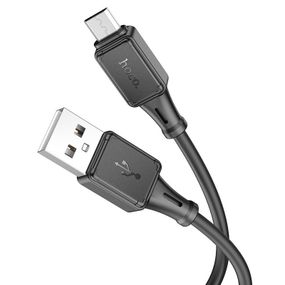 Кабель Hoco X101 Silicone,Micro-C-USB,2.4А,длина 1м,Black,BOX
