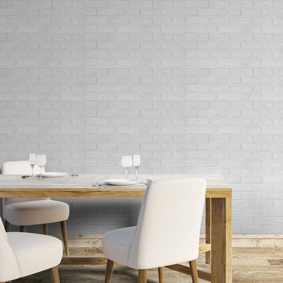 Самоклеюча 3D панель культурний камінь білий 700х800х8мм (196) SW-00000485 | Зображення 4