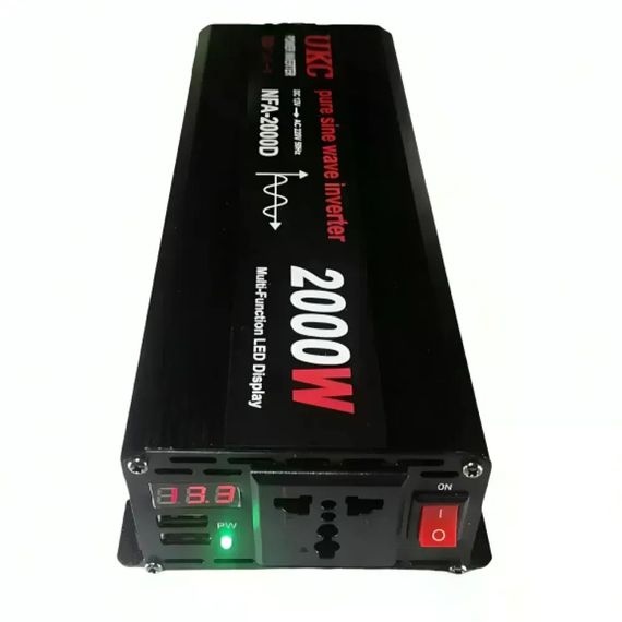 Инвертор 5 CORE 2000W 12V с чистой синусоидой • Преобразователь 5 CORE 2000W 12V-220V AC/DC Pure Sine Wave для резервного питания | Зображення 2