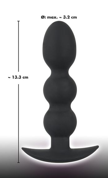 Анальна пробка - Black Velvets Heavy Beads, 145 г | Зображення 5