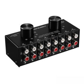 Аудио свитч 6 входов 2 віхода Audio Switcher 6-In 2-Out 2-Way Selector Селекторный разветвитель H5E2Box Splitter H5E2