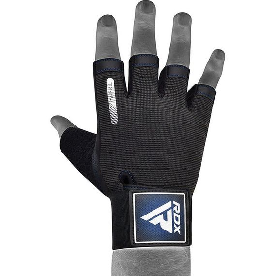 Рукавички для фітнесу RDX T2 Half Blue M | Зображення 3