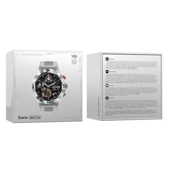 Смарт-годинник Hoco Smart Watch Y20 (call version) Silver | Зображення 4