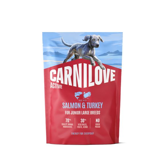 Сухий корм з індичкою та лососем для юніорів великих порід Carnilove Active Salmon & Turkey Junior Large Breed, 1.5 кг