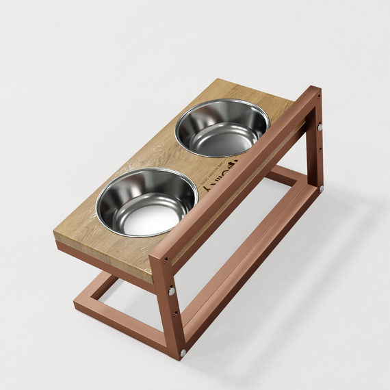 Миски на регулируемой подставке для маленьких собак Hollky Flex S (2 × 0.450 л) FS-422523-GLNT | Зображення 2