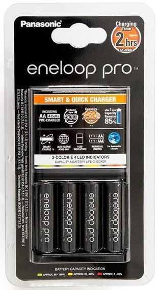 Зарядное устройство Smart-Quick Charger+Eneloop Pro 4AA 2500 mAh NI-MH (K-KJ55HCD40E)