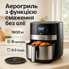 Аэрогриль для выпечки Crownberg, Фритюрница для семьи, Фритюрница без масла и жира GA-25