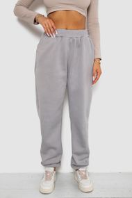 Спортивные штаны женские на флисе, цвет серый, 238R58671