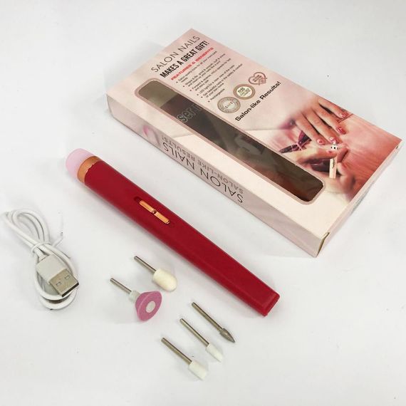 Фрезер для манікюру та корекції нігтів Flawless Salon Nails червоний, Фрезера для манікюру LT-670 педикюру корекції | Зображення 3