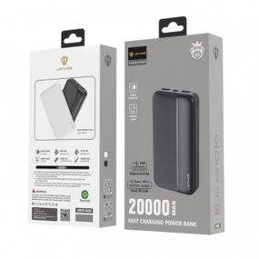 Зовнішній акумулятор Power bank 20000mAh з USB, Lenyes PX263 / Повербанк із швидкою зарядкою