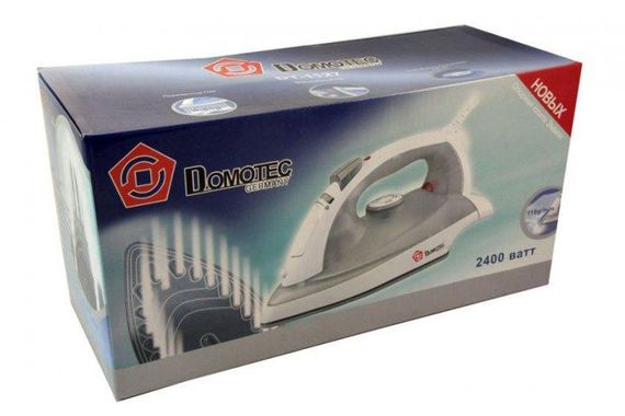 Хороший прасувальний парова праска DT 1127 Domotec з керамічним покриттям підошви для прасування одягу 2400 Вт | Зображення 3