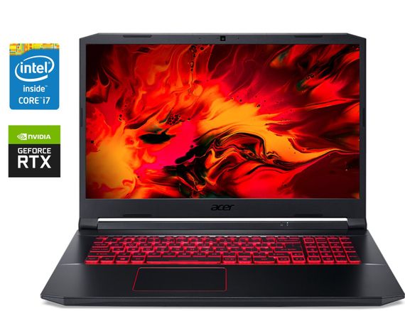 Ігровий ноутбук Acer Nitro 5 AN515-54 / 15.6" (1920x1080) IPS / Intel Core i7-9750H (6 (12) ядер по 2.6 - 4.5 GHz) / 16 GB DDR4 / 240 GB SSD / nVidia GeForce RTX 2060, 6 GB GDDR6, 192-bit / WebCam / Win10 Pro б/в