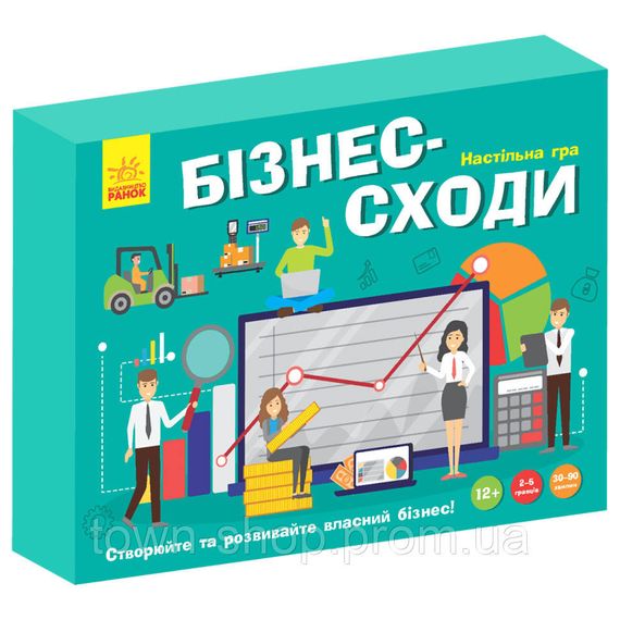 Настольная игра "Бизнес-лестница" РЛ902037У кубик, 5 фишек игроков