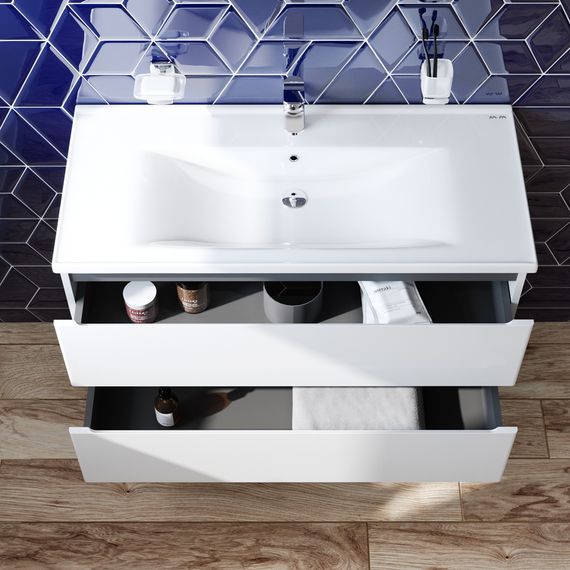 Тумба підвісна AM.PM X - Joy 100 см з умывальником (M85-FHX1002-WC1002WG38) | Зображення 2