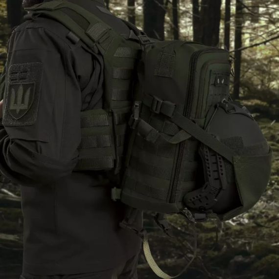 Тактичний рюкзак DP20 Олива, військовий рюкзак Ukrarmor укрармор, штурмовий рюкзак ЗСУ страйкбол подорожі 20л MOLLE | Зображення 2
