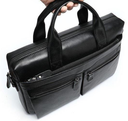 Чоловіча сумка для ноутбука й документів чорна SK N76955 | Зображення 2